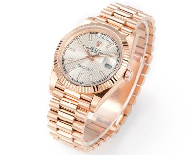 PPM Factory Rolex DD 2836/3255 Movement 18K  Rose Gold President Band White Face Watch